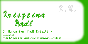 krisztina madl business card